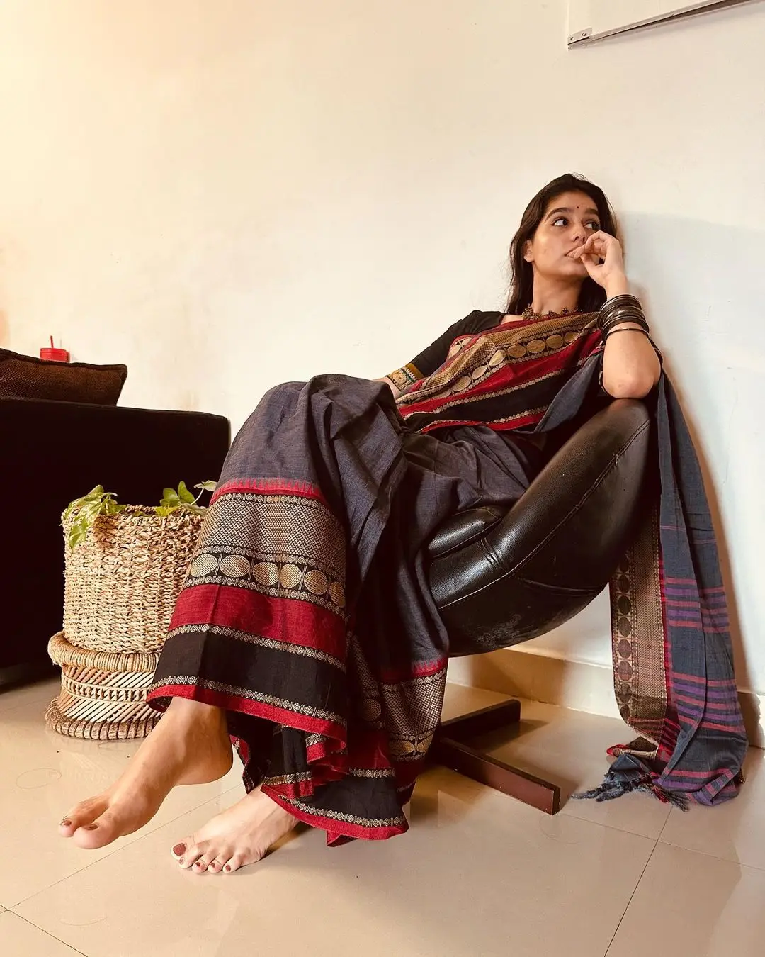 Malayalam Actress Anaswara Rajan in Beautiful Black Saree